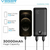 Veger L30 Power Bank 30000mAh 20W with 3 USB-A Ports and USB-C Port Black