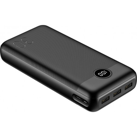 Veger L30 Power Bank 30000mAh 20W with 3 USB-A Ports and USB-C Port Black