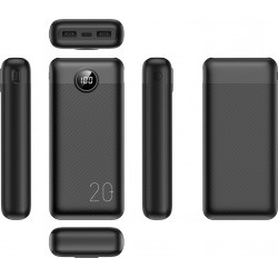 Veger L20S - VP2039PD Power Bank 20000mAh with 2 USB-A Ports Black