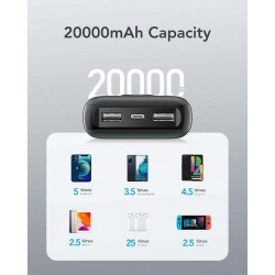 Veger L20S Power Bank 20000mAh 20W με 2 Θύρες USB-A Λευκό