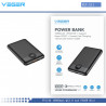 Veger S11 Power Bank 10000mAh 20W with USB-A Port and USB-C Port Quick Charge 3.0 / Power Delivery Black