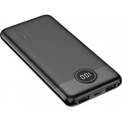 Veger L10 Power Bank 10000mAh with 2 USB-A Ports and USB-C Port Black