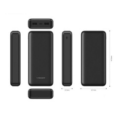 Veger A20 Power Bank 20000mAh with 2 USB-A Ports Black