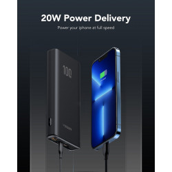 Veger T100 Power Bank 20000mAh 100W with USB-A Port and 2 USB-C Ports Power Delivery Black