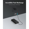 Veger T100 Power Bank 20000mAh 100W with USB-A Port and 2 USB-C Ports Power Delivery Black