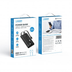 Veger C11-W1170 Power Bank 10000mAh with USB-A Port and USB-C Port Black