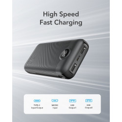 Veger L20S Power Bank 20000mAh 20W με 2 Θύρες USB-A Μαύρο