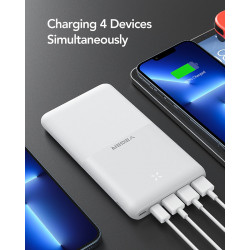 Veger S22 Power Bank 20000mAh 20W με 3 Θύρες USB-A και Θύρα USB-C Power Delivery / Quick Charge 3.0 Λευκό