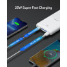 Veger S22 Power Bank 20000mAh 20W with 3 USB-A Ports and USB-C Port Power Delivery / Quick Charge 3.0 White