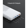 Veger S22 Power Bank 20000mAh 20W με 3 Θύρες USB-A και Θύρα USB-C Power Delivery / Quick Charge 3.0 Λευκό