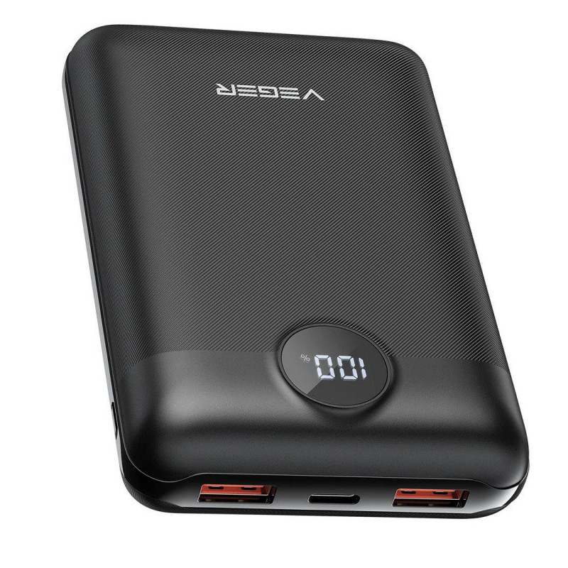 Veger S20 Power Bank 20000mAh 20W με 2 Θύρες USB-A και Θύρα USB-C Power Delivery / Quick Charge 3.0 Μαύρο