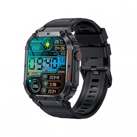 Aoke K57 Pro Smartwatch με Παλμογράφο (Μαύρο)