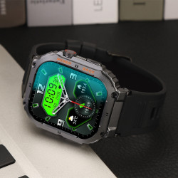 Aoke K57 Pro Smartwatch με Παλμογράφο (Μαύρο)