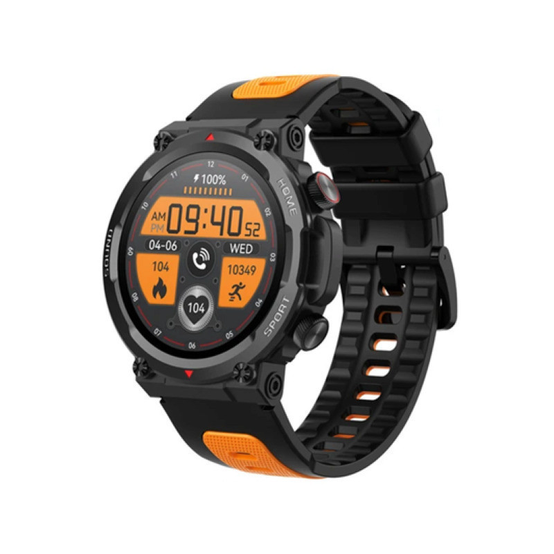 TKY-S56T Smartwatch with Oscilloscope (Black Orange)