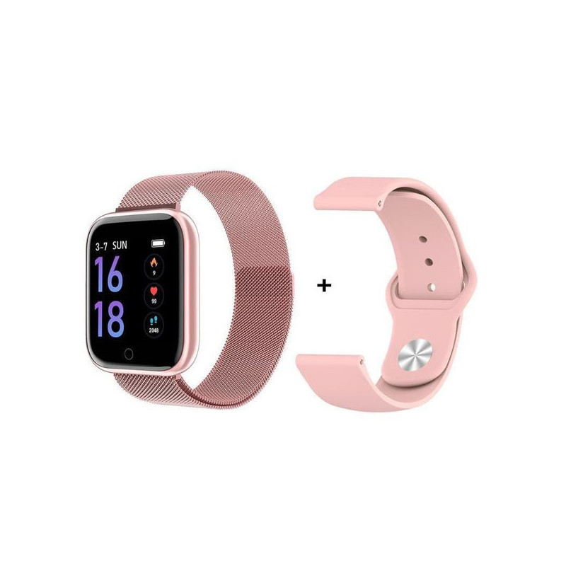 T80S Smartwatch with Oscilloscope (Pink)