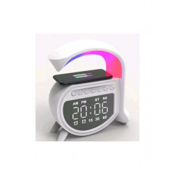 Andowl Digital Desk Clock with Alarm Clock & Wireless Charging