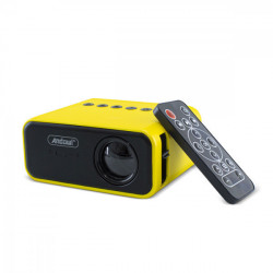 Andowl Q-SF35 Mini Projector LED Lamp with Built-in Speakers Yellow