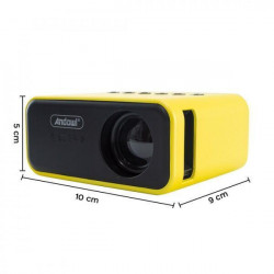 Andowl Q-SF35 Mini Projector LED Lamp with Built-in Speakers Yellow