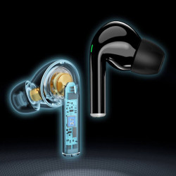 Awei T29 Pro In-ear Bluetooth Handsfree Ακουστικά με Θήκη Φόρτισης Ice Crack Blue