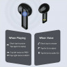 Awei T36 Earbud Bluetooth Handsfree Sweatproof Headphone with Charging Case Black