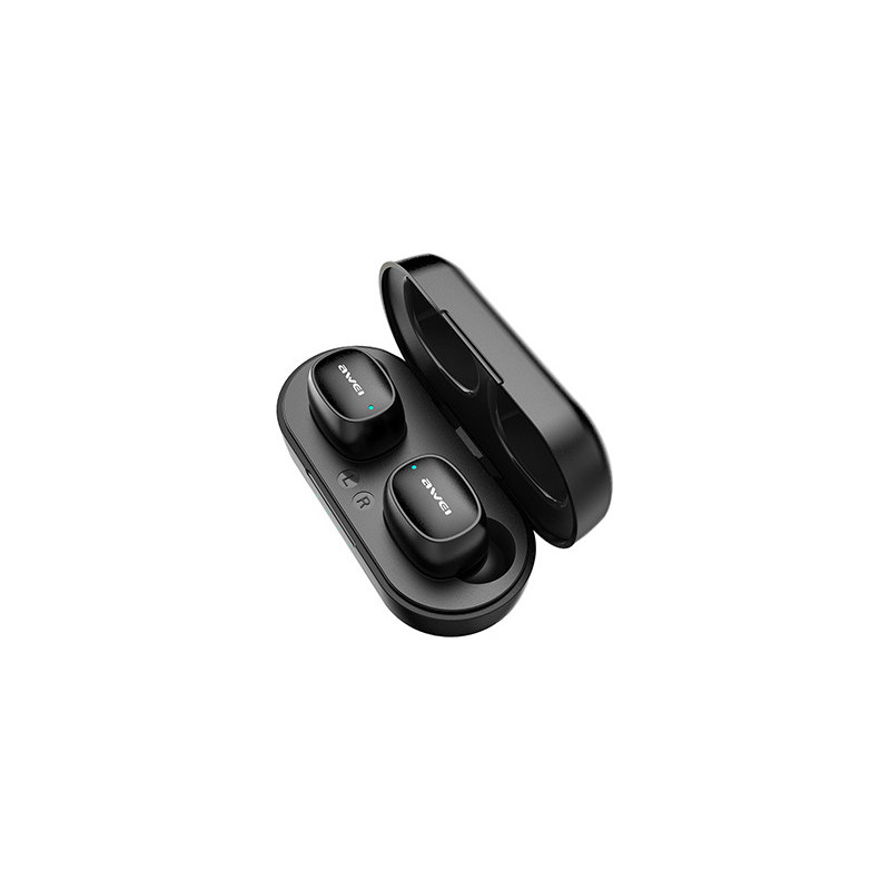 Awei T13 In-ear Bluetooth Handsfree Ακουστικά με Θήκη Φόρτισης Μαύρα