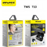 Awei T13 In-ear Bluetooth Handsfree Ακουστικά με Θήκη Φόρτισης Μαύρα